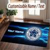 Custom Rug Leicester City Pattern Print Name Text Soft Non‑Slip Floor Carpet for Home Indoor Decoration