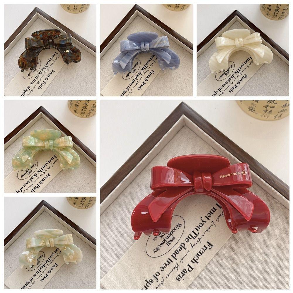 Корейский стиль Уксусная кислота бант для волос коготь маленькая геометрия волос краб заколка Французская акула заколка головной убор