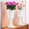 2 шт. Поливолокно 13 дюймов Эстетическая ваза для цветов Длинная для гостиной и центрального стола Спальня | Белая ваза для украшения дома