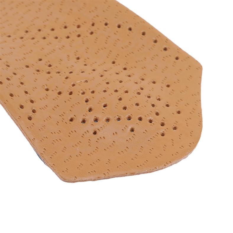 Unisex Leather Orthotics Absorbing Insole Arch Support Pad Flat Foot Orthopedic Half Insole