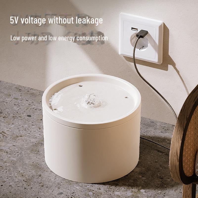 Керамический фонтанчик для кошек с бесшумным циркуляционным фильтром