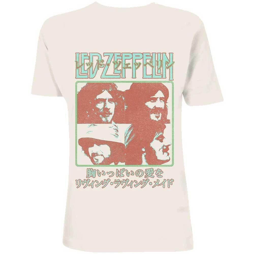 LED Zeppelin Японский Постер Официальный Мерч 100% Хлопок Футболка Мужские Футболки Топ M/L/XL Новая