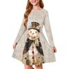 Girls' Princess Dress - Long Sleeve A-Line T-Shirt Dress Christmas Day