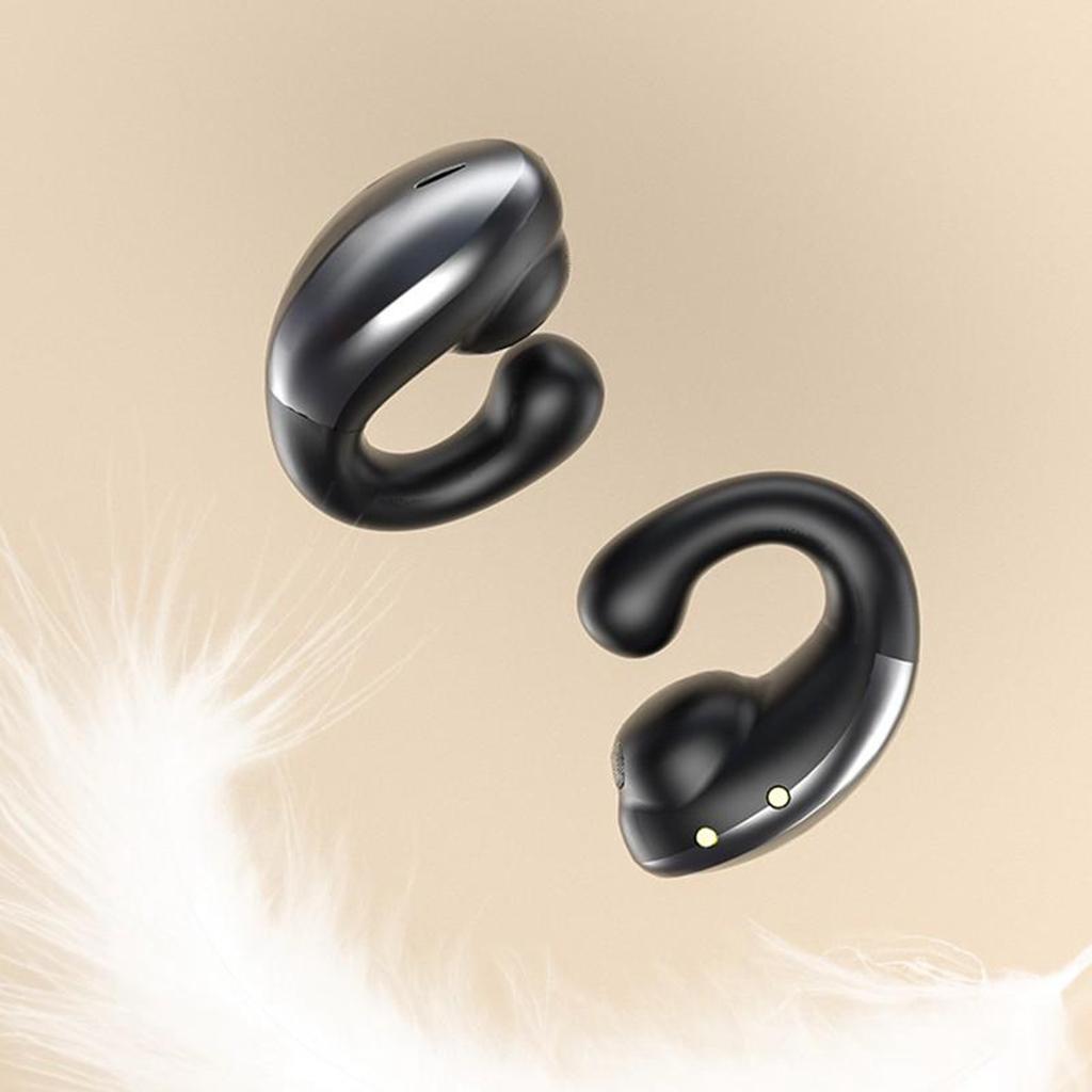 Painless Wear Digital Display Earphones Wireless Ear Clip Earpieces Noisce Cancelling Sport Stereo Wireless Earbuds Gaming Earphones