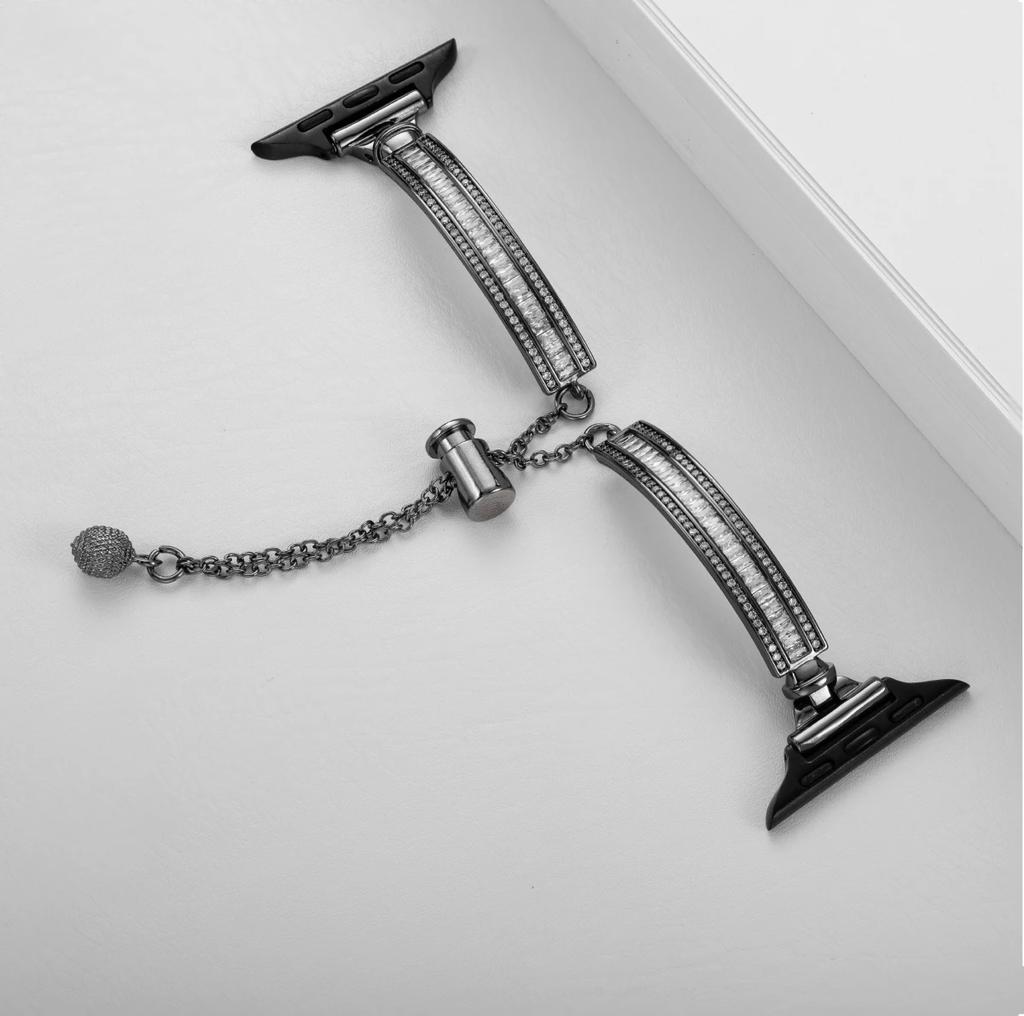 Блестящий бриллиантовый браслет для Apple Watch 38 мм 40 41 мм Женский тонкий ремешок для Iwatch Series 11 10 42 мм / 9 8 7 6 5 SE3 4 3 2 1 Ремешок