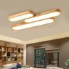 Wooden Led Ceiling Mounted Lamp for Hallway Aisel Cloakroom Wood Remote Control Decoration Modern Dimmable Bedroom Light