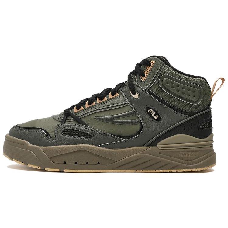 Fila Slam Mid Comfortable Versatile Durable Mid-Top Skate Shoes Men Skate Shoes Dark-Green F12M341212FBT