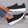 Fashion Shoes Woman 2024 Trend Sneakers Breathable Knit Slip-on Thick Bottom Comfor Light Sport Shoe Zapatillas Deportivas Para Mujeres