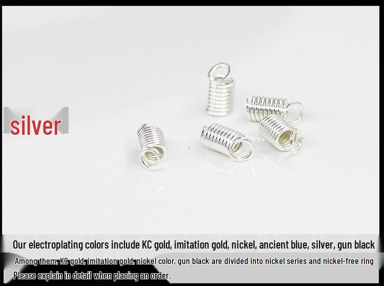 DIY Spiral Pull Spring Buckle for Jewelry Necklaces and Leather Cord Clasp, 1kg/Bag
