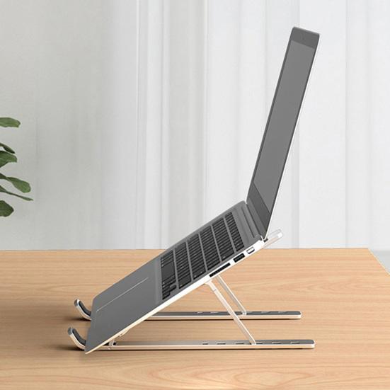 Подставка для ноутбука из алюминиевого сплава с регулируемой высотой, быстрым рассеиванием тепла, противоскользящая, складная, портативная, для домашнего офиса, настольного компьютера, держатель для ПК