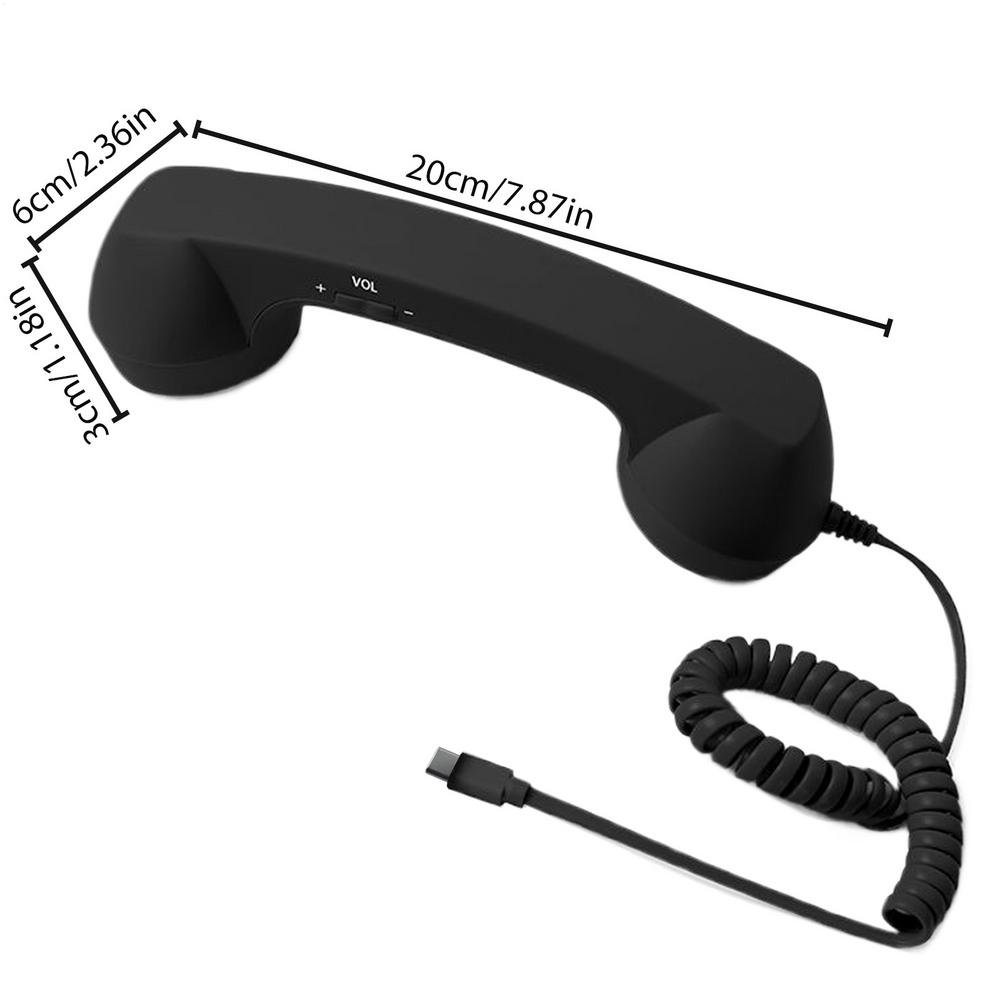 Old Telephone Receiver Retro Phone Handset Type-C Retro Classic Comfortable Home SuppliesFor Offices Travel Kitchen Bedside