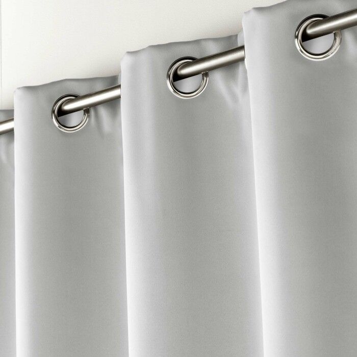 Rideau Occultant Grande Hauteur 135 X 280 Cm – Uni Perle – À Œillets