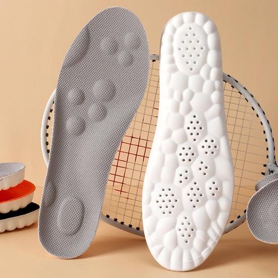 1 пара 4D Cloud Insoles Мягкие дышащие амортизирующие вставки из пены с эффектом памяти для спортивной обуви Мужские и женские стельки с поддержкой свода стопы Ортопедические массажные подушечки для ног