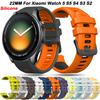 Ремешки для Xiaomi Watch 5 / S5 / S4 Sport / S3 / S2 / S1 Pro 22 мм Сменный ремешок на запястье Быстросъемный силиконовый ремешок