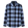 Men 'S Casual Loose All -Match Plaid Long -Sleeved Shirt Men