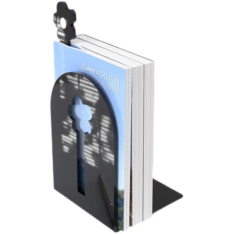 Подставка для книг для тяжелых книг, Акриловая прозрачная подставка для книг Декоративная уникальная для удержания книг L-образной формы Прочная Цветная подставка-ограничитель для книг