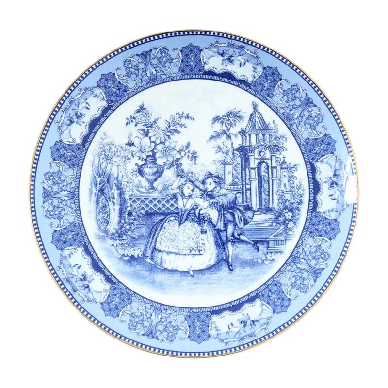 Синие тарелки для еды Аббатства Даунтон, Французский ретро чайный сервиз, Миски, Обеденные тарелки, Фруктовница, Блюдо для рыбы, Посуда, Столовая посуда