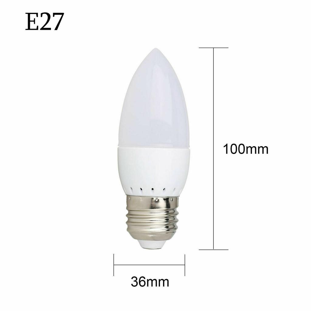 5X Светодиодная лампа-свеча E27 E12 B22 B15 E14 Люстра Пластиковый свет Пламенные лампы Лампочки Белый ac220v Теплый дом 3w