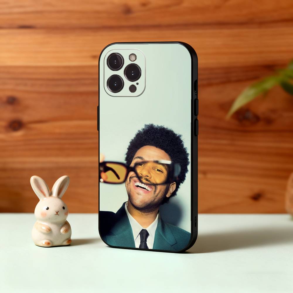 1 шт. Чехол для телефона The W-Weeknd XO Для iPhone17,16,15,14,13,12Plus,Pro Max,XS,5G Мягкий силиконовый Черный чехол