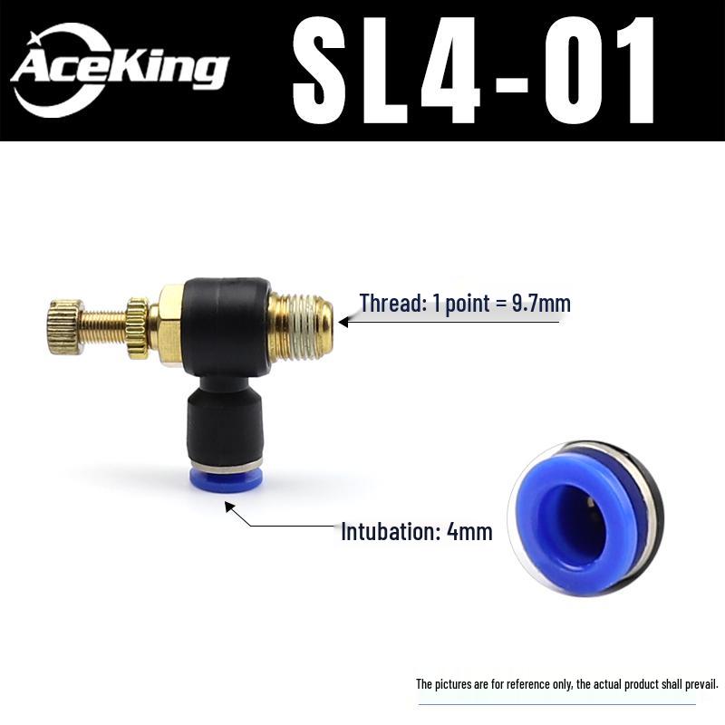 Pneumatic Regulator SL4-M5 with Exhaust SL6-01 and Speed Control Valves SL8-02, SL10-03, SL12-04.