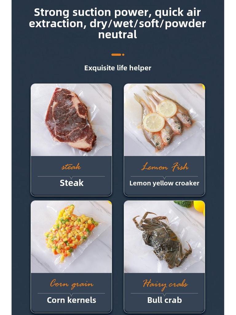 Многофункциональный портативный вакуумный упаковщик: Автоматическая машина для упаковки и сохранения сухого/влажного корма