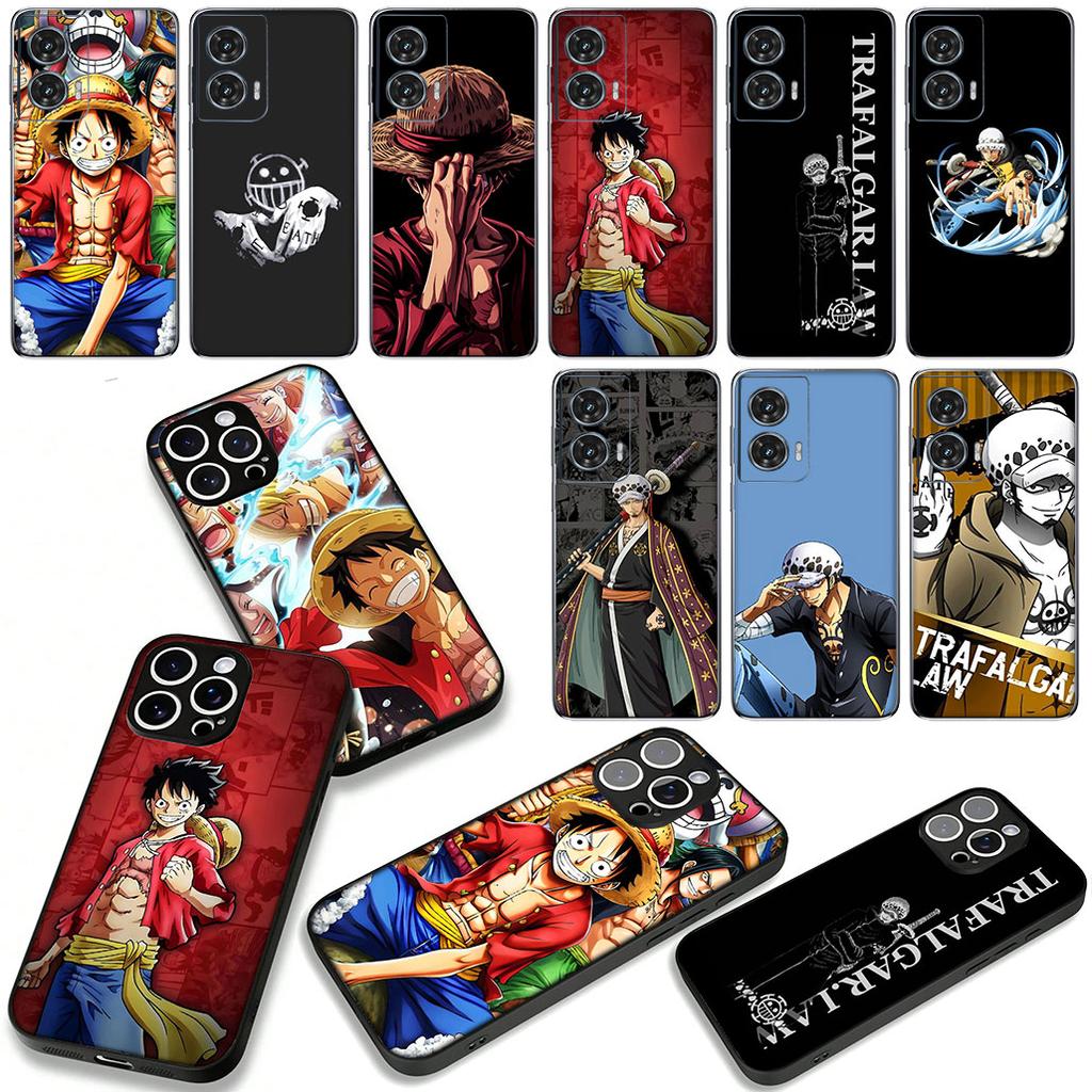 Luffy One Trafalgar Water Law Pieces Case for Motorola Moto G54 G05 G24 G55 G75 G85 G15 G57 G86 Power Edge 50 30 Fusion neo Pro