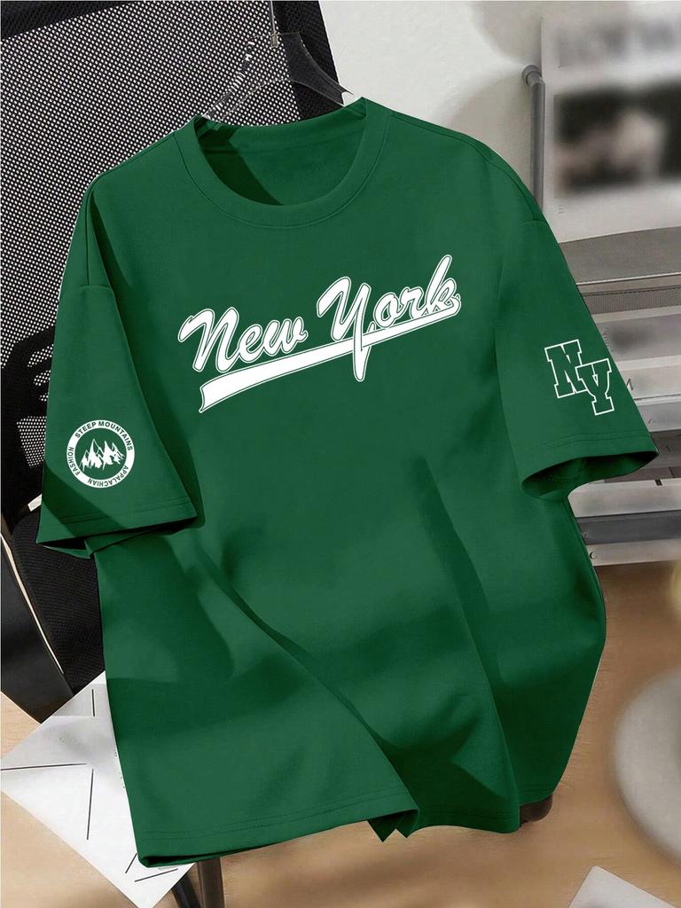 2026 New Fashion Printed Crewneck Tshirt Short Sleeve Casual Loose Fit Unisexs Tees