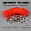 Fishing Magnets Strong Retrieval Magnet with 10m Durable Rope for Magnet Fishing and Underwater Salvage Magnetic Retrieval