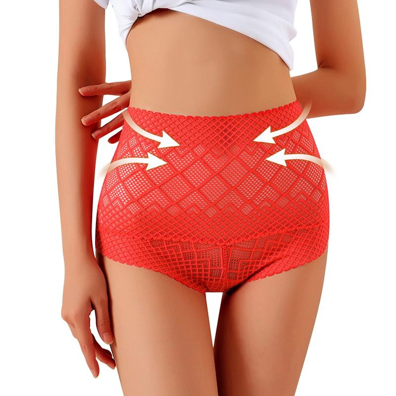 Женские кружевные трусики с высокой талией, сексуальное кружевное белье, бесшовные трусики, тонкие трусы, сетчатые трусы