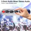 ERYUE 4 Input to 1 Output Stereo Audio Mixer with 4 Inputs and 1 Individually Controlled Sound Mixing Tool with Headphone Amplifier 3.5mm Output,