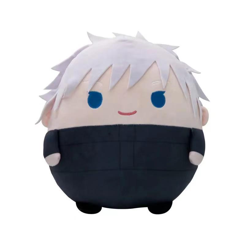 Anime Creative Q Version Jujutsu Kaisen Plush Dolls: Gojo Satoru, Yuji Itadori, Megumi Fushiguro.