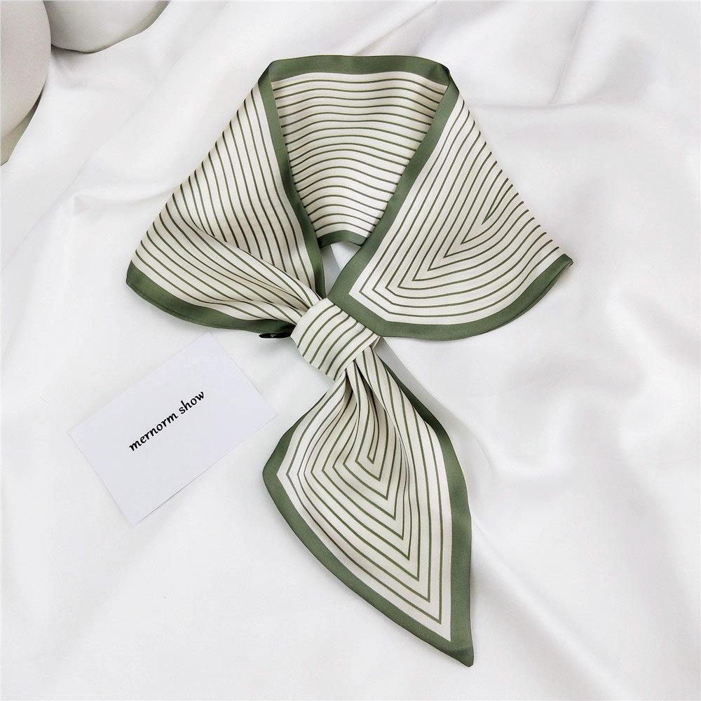 Новые шарфы Шелковые шарфы Женские весенние и осенние длинные декоративные профессиональные шарфы Летние тонкие стили в сочетании с рубашками Стильные