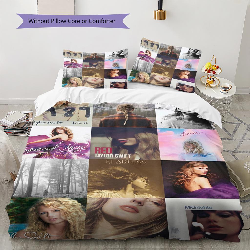 American Women Siger Pattern Bedding Quilt Set Quilt Cover Pillowcase Home Decoration Gift (1 * duvet cover + 2 * pillowcase, without core)