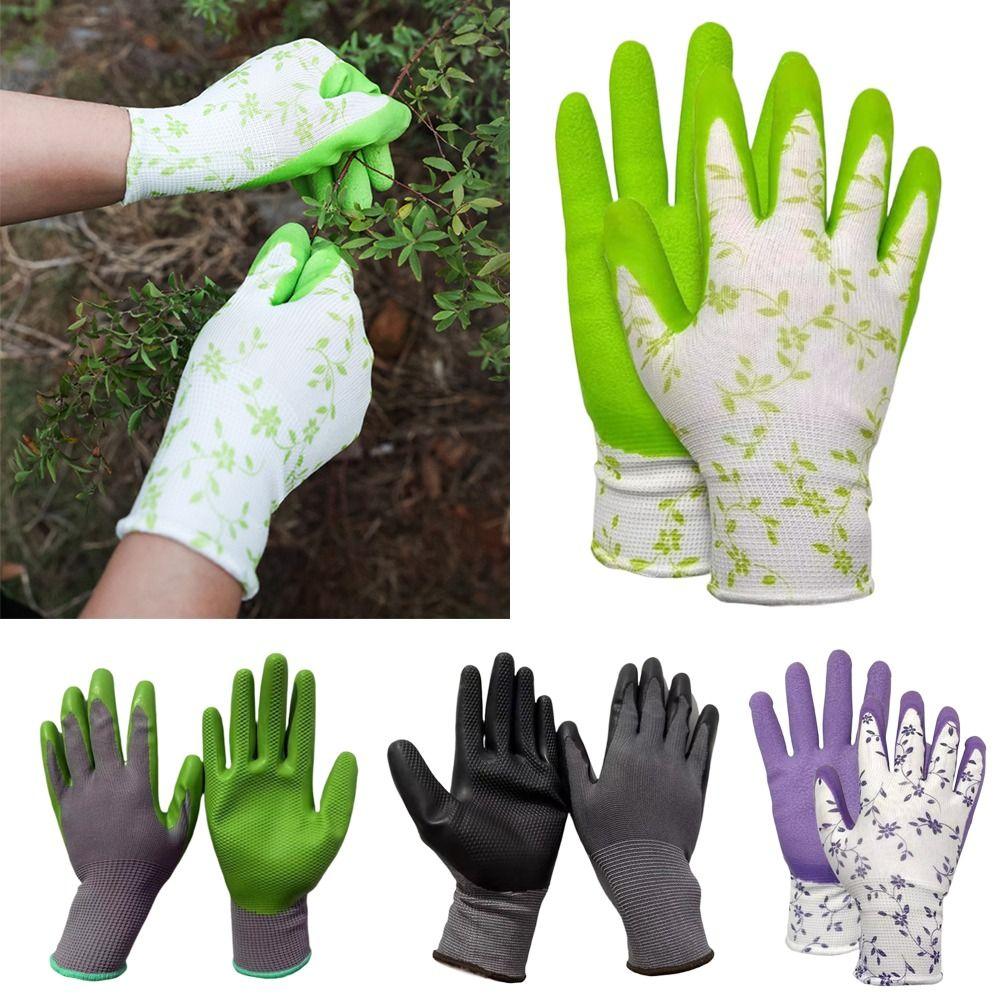 Breathable Material Gardening Gloves Wear-Resistant Rubber Gloves Durable Work Gloves Garden Use