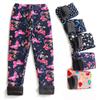 Autumn Winter Thicked Kids Girls Pants Butterfly Leopard Printing Slim Toddler Girl Warm Leggings Children Trousers