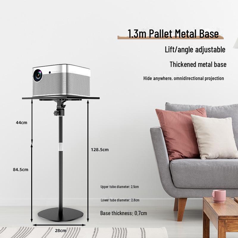 Retractable Floor Projector Stand with Metal Tray for Home & Office