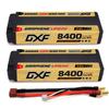 Unleash the Power of DXF DXF 2-Piece 2S 7.6V 8400mAh 140C 5mm LCG Hard Cable LiPo Battery for RC Cars. Includes 5mm Bullets. High-performance Lithium