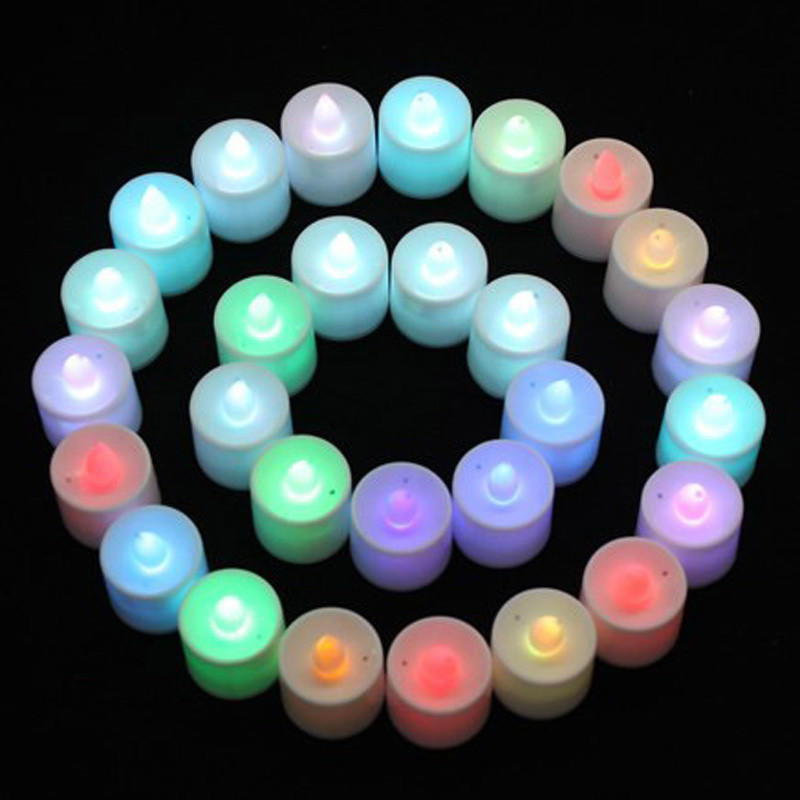 Mini Colorful Electronic Candle LED Light For Party Decorate CF