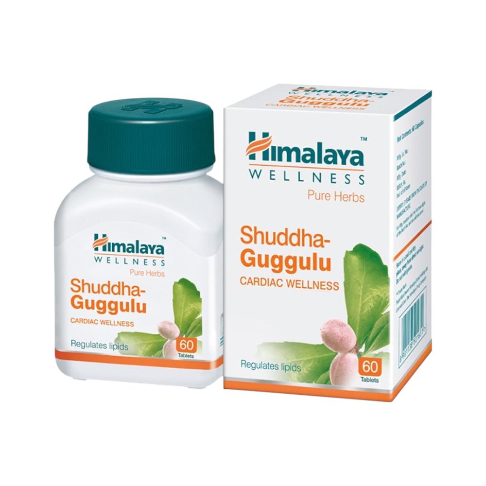 Himalaya Таблетки Herbals Shuddha Guggulu 60 шт. Натуральная травяная добавка для поддержания здоровья, баланса и здорового образа жизни