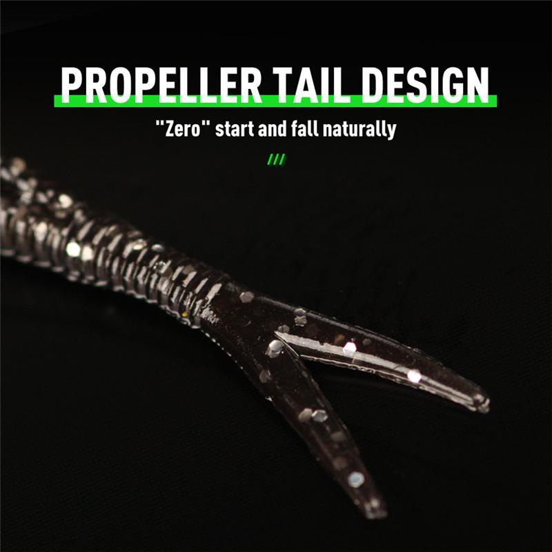 FTK 30 шт., приманка с ножничным хвостом, искусственная приманка, мягкая силиконовая приманка, пластиковая приманка для червячной отсадки