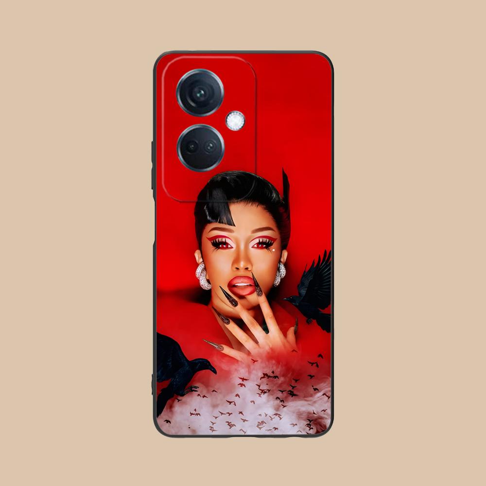 Матовый ТПУ чехол для мобильного телефона Cardi B для OPPO Reno 14 13 12 11 10 9 8 7 6 5 F T Pro 5G Цветная печать