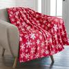 Christmas Throw Blanket,Flannel Snowflake Gingerbread 2024 Xmas Fleece Blanket,Winter Warm Soft Plush Blanket For Couch Sofa Bed#