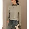 Knitted Contrasting Base Shirt, Autumn and Winter New Fashionable Base Shirt for Women