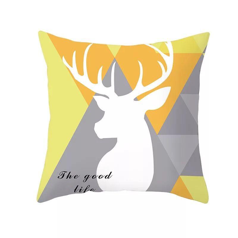 Скандинавская желтая геометрическая наволочка для дома, дивана, подушки