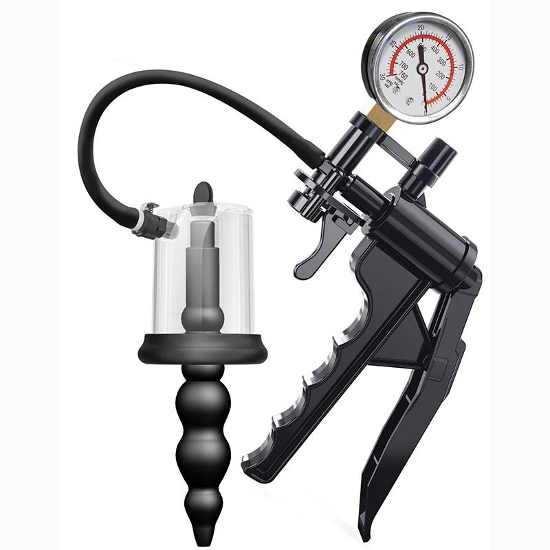 Анальная помпа Ручной вакуум Розовый бутон Помпа Секс-игрушки для мужчин женщин SM Присоска Стимулятор простаты Анальный дилататор Набор анальных пробок