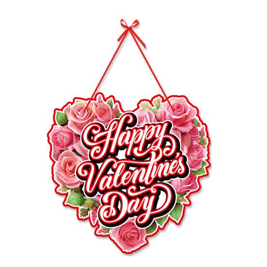 Подвеска на День святого Валентина, мультяшный дверной подвесной орнамент, романтический праздничный дверной знак для украшения дома, вечеринки