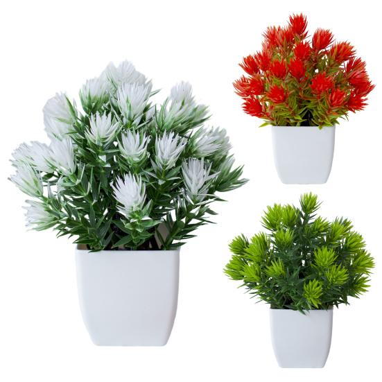 Модные искусственные украшения из травы в горшках, легкие в уходе