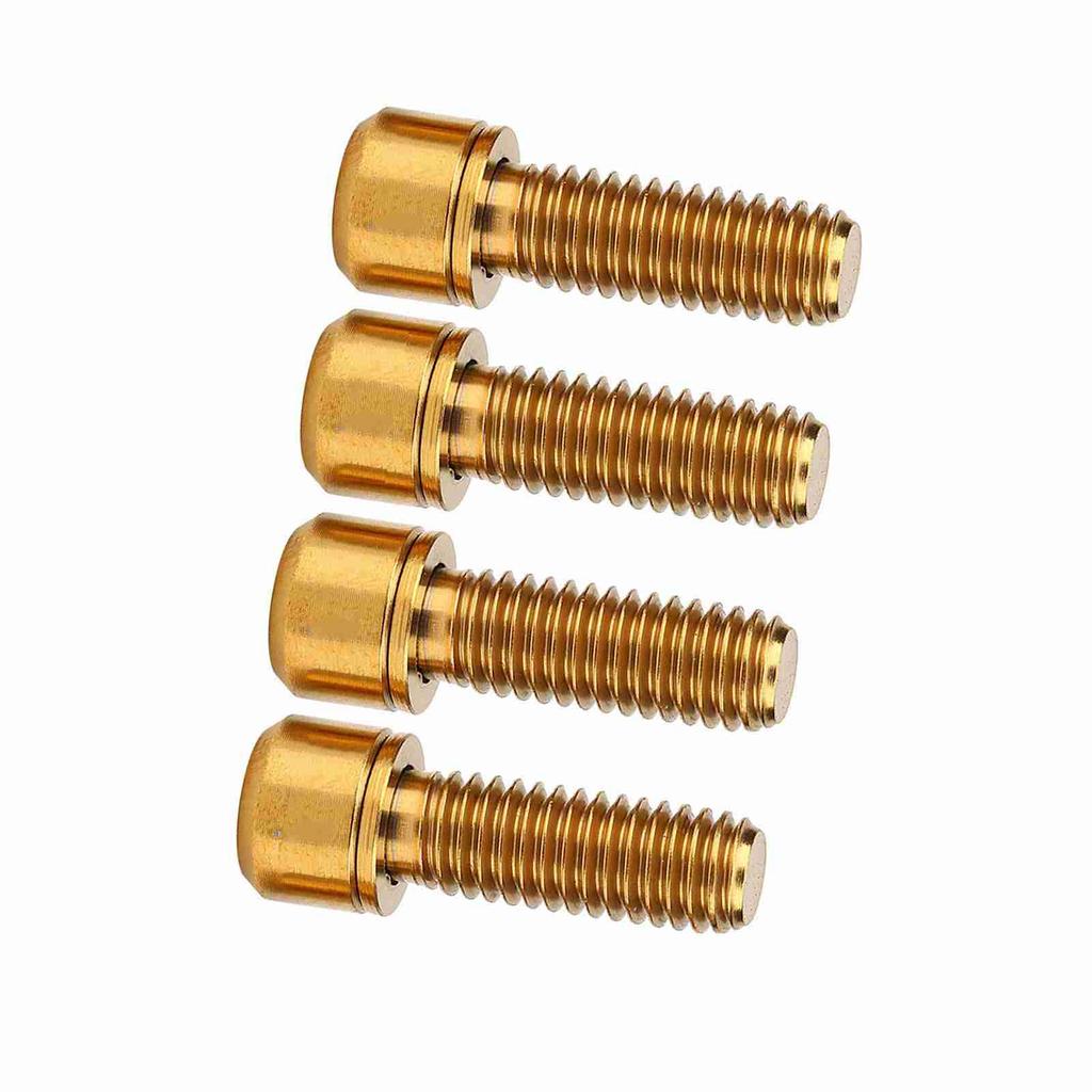 4 шт. M6x18 мм болт для зажима дискового тормоза велосипеда фиксированный винт с прокладкой (Золото)