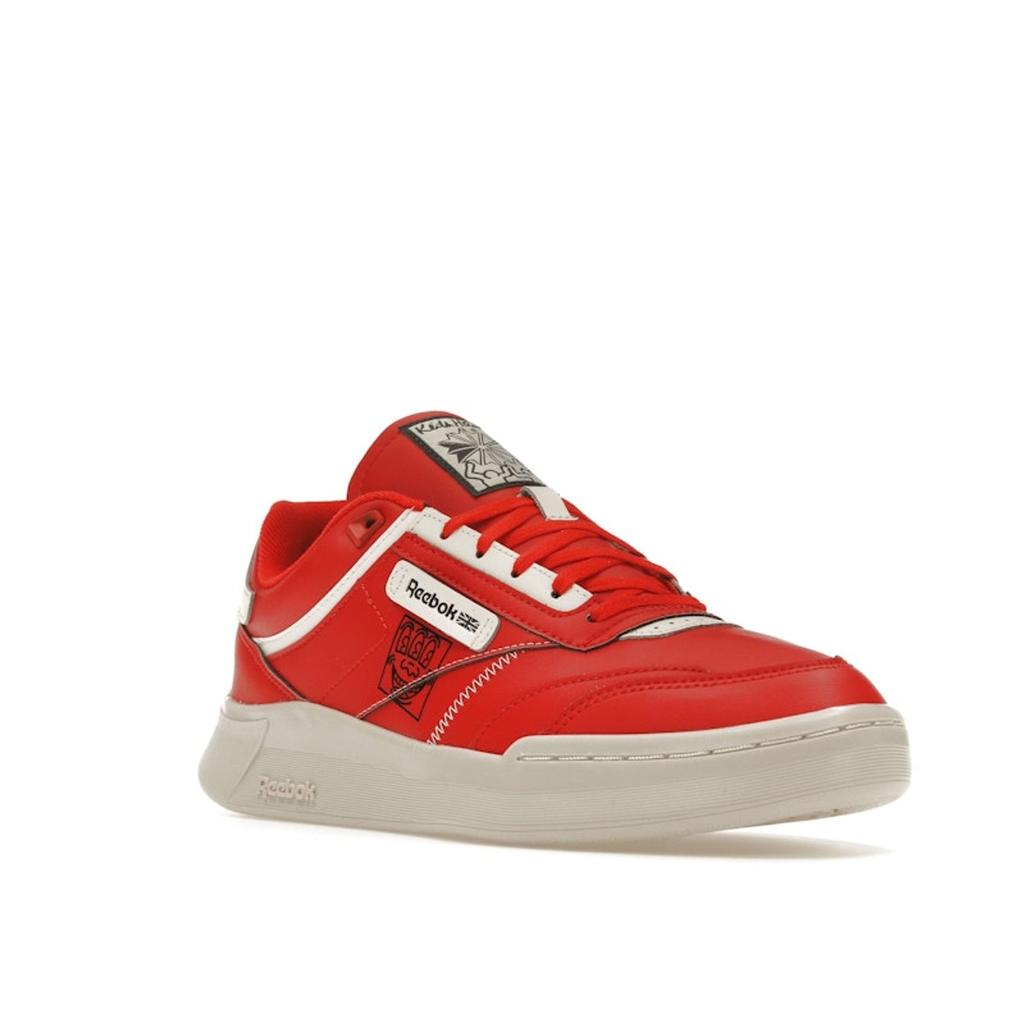 Keith Haring X Reebok Club C Legacy Three-Eyed Smiling Face Unisex Sneakers Red Instinct-Red Chalk GZ1459