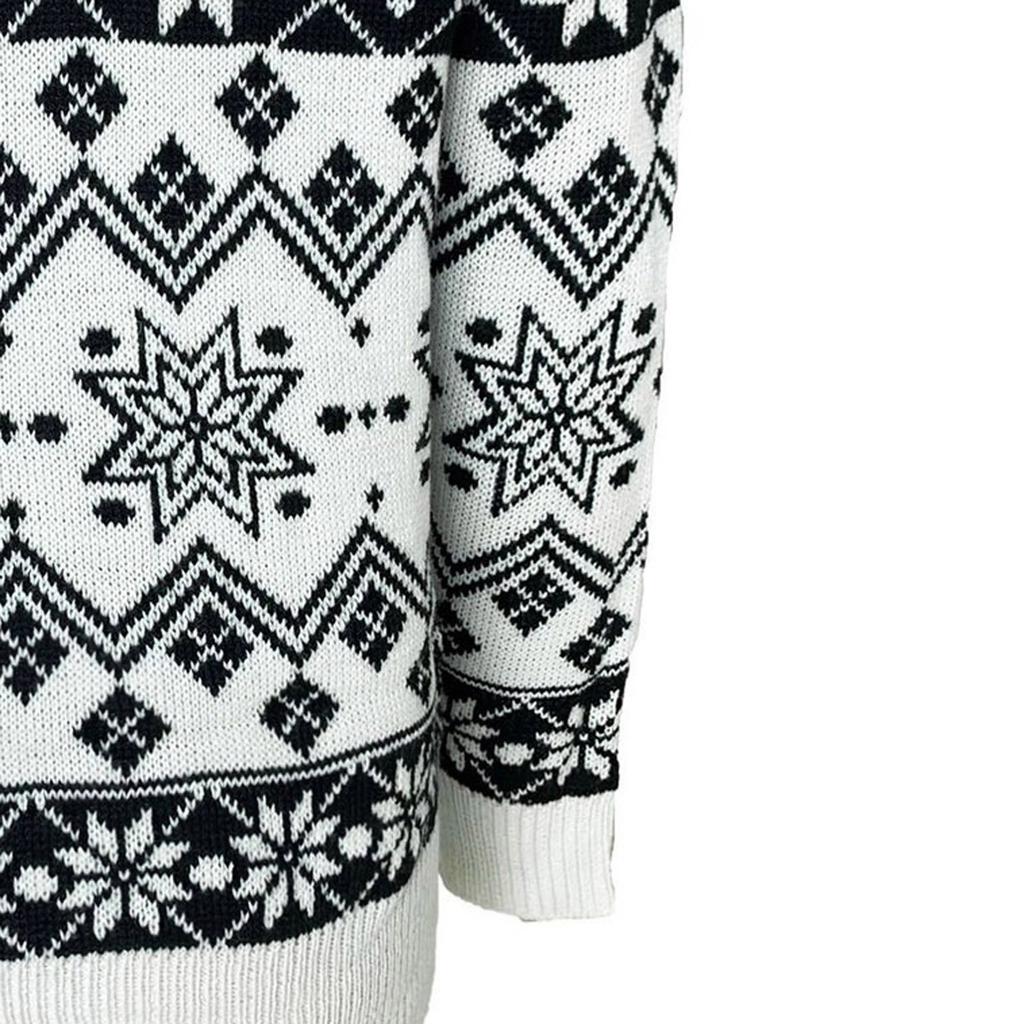 Women's Fashion Winter Christmas Knitted Long Sleeve Round-Neck Sweater